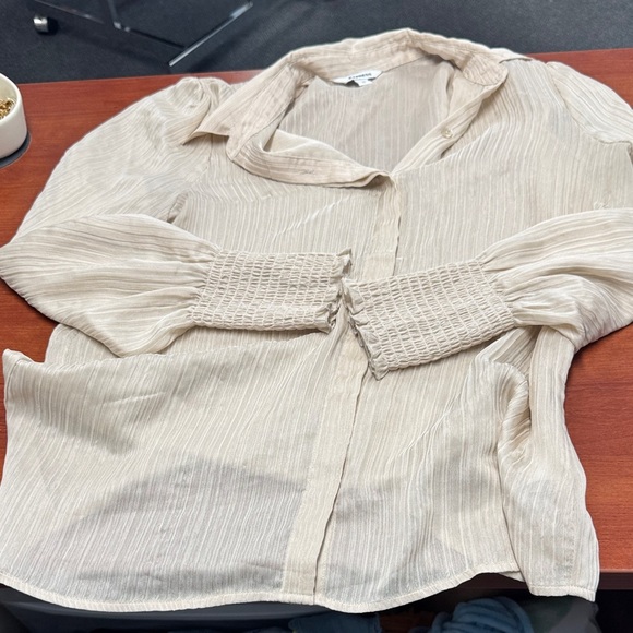 Express sheer button down M // 072525 - Picture 1 of 2